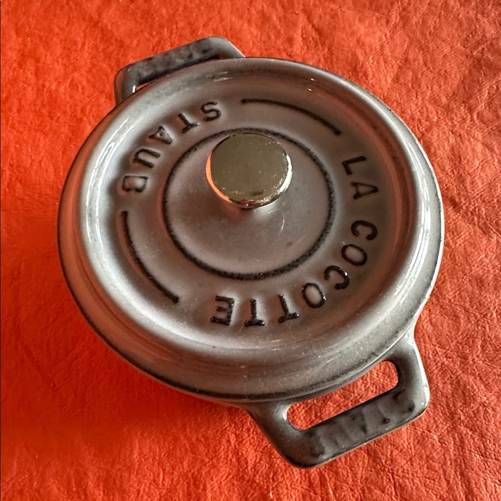 STAUB CAST IRON French Mini Cocotte Round Dutch Oven, Graphite Grey